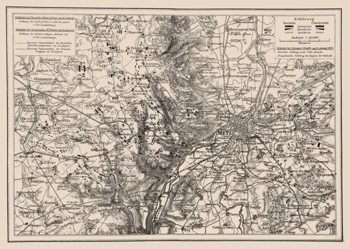 Framed Print : Battles near Metz, Franco-Prussian War in 1870 Framed Print : Battles near Metz, Franco-Prussian War in 1870