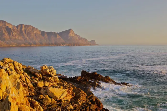 Framed Print : bay, beauty in nature, coastline, horizontal, idyllic, kogel bay, landscape, nature