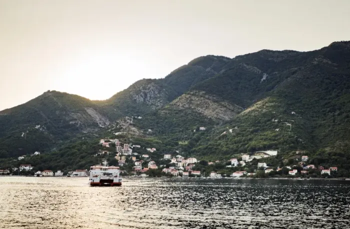 Framed Print : Bay of Kotor ferry Framed Print : Bay of Kotor ferry