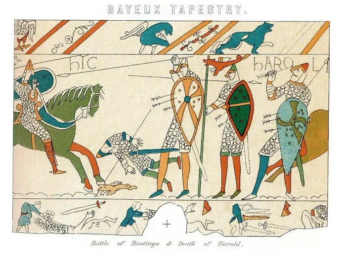 Framed Print : Bayeux Tapestry - Battle of Hastings Framed Print : Bayeux Tapestry - Battle of Hastings