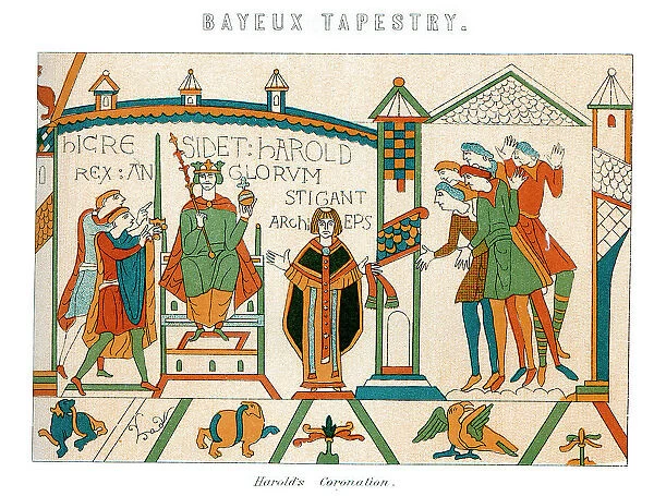 Bayeux Tapestry - Coronation of King Harold