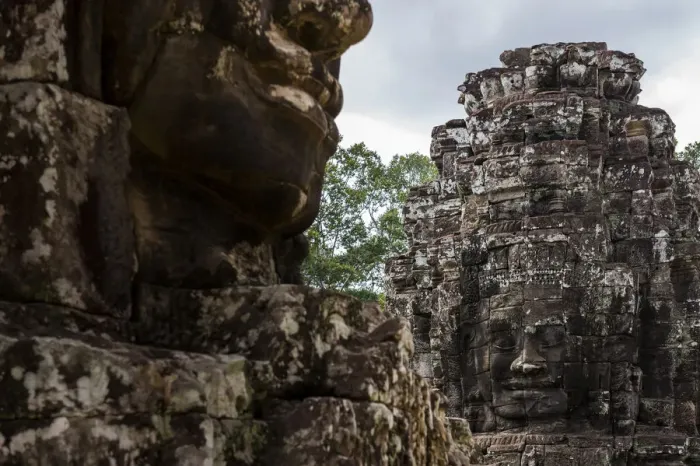 Framed Print : Bayon faces Framed Print : Bayon faces