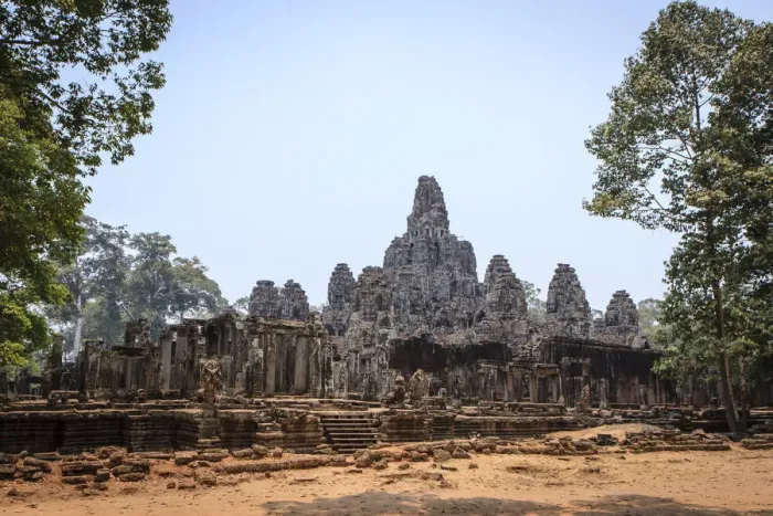 Framed Print : Bayon Temple at Angkor Thom complex