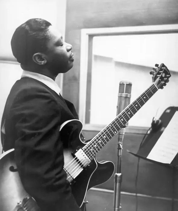 Framed Print : B.B. King Recording Framed Print : B.B. King Recording