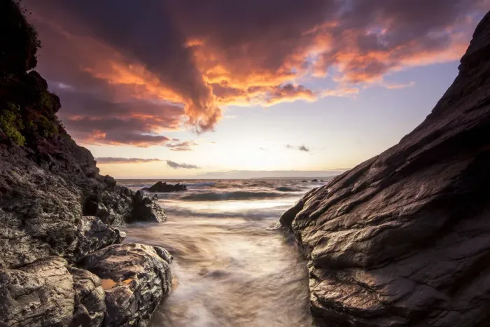 Framed Print : beach, coast, coastal, cornwall, freathy, sea, sunset, whitsands Framed Print : beach, coast, coastal, cornwall, freathy, sea, sunset, whitsands