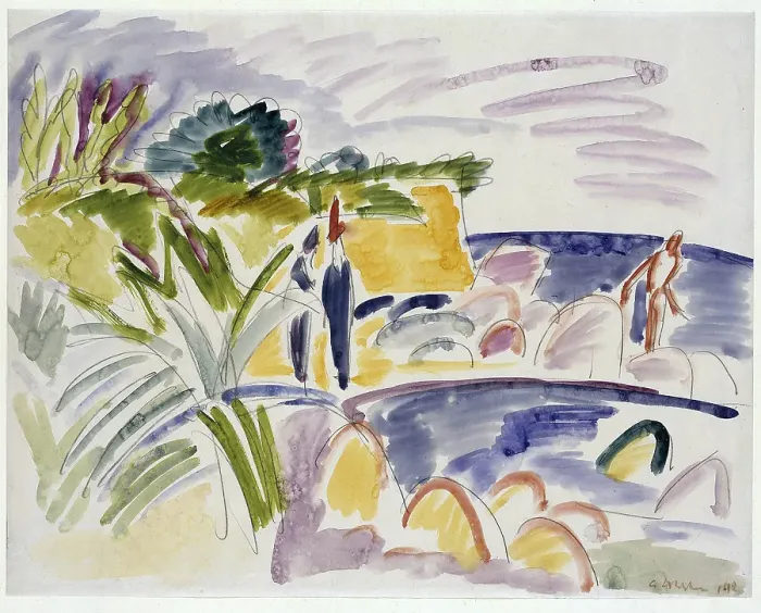 Framed Print : Beach at Fehmarn, 1913. Artist: Kirchner, Ernst Ludwig (1880-1938) Framed Print : Beach at Fehmarn, 1913. Artist: Kirchner, Ernst Ludwig (1880-1938)
