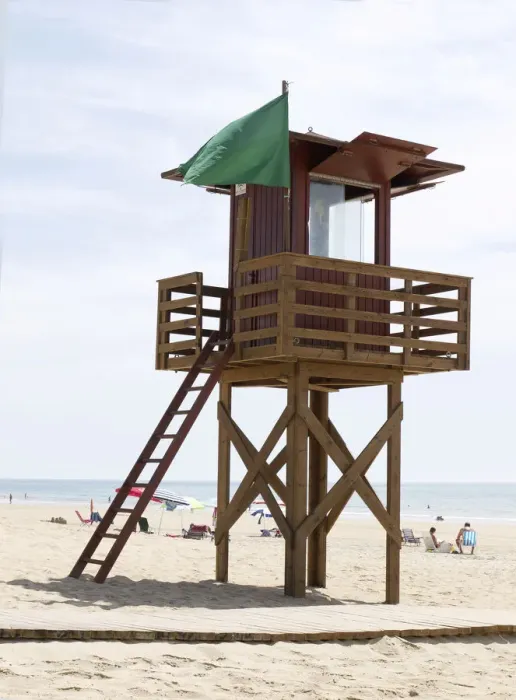 Framed Print : Beach observation tower, Costa de la Luz, Andalucia, Spain, Europe Framed Print : Beach observation tower, Costa de la Luz, Andalucia, Spain, Europe