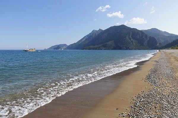 Beach of Olympos, Lycian Coast, Cirali, Lycia, Province of Antalya, Turkey