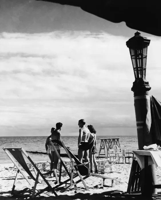 Framed Print : Beach At Roney Plaza Hotel