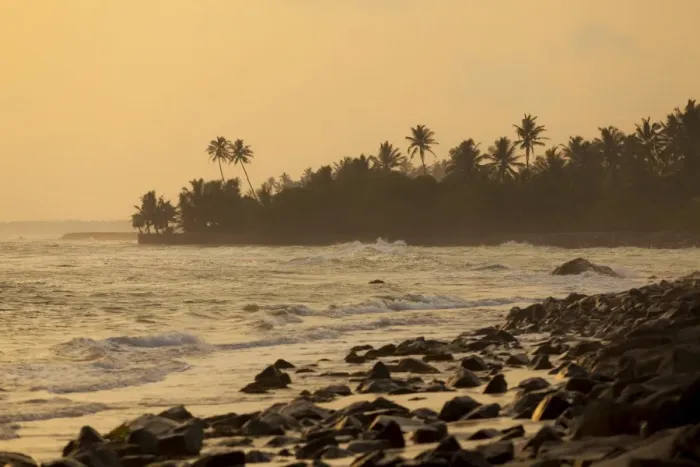 Framed Print : Beach section with swell at dusk, near Galle, Pettigalawatta region, Southern Province, Sri Lanka Framed Print : Beach section with swell at dusk, near Galle, Pettigalawatta region, Southern Province, Sri Lanka