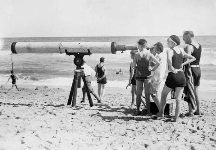 Framed Print : Beach Telescope Framed Print : Beach Telescope