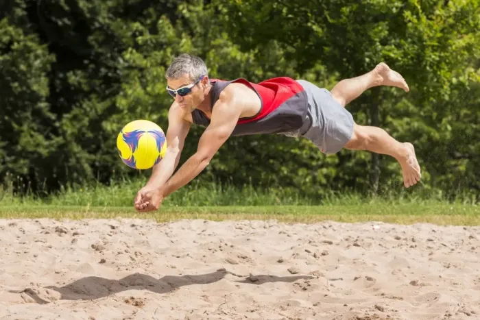 Framed Print : Beach volleyball player, 44 years, Schorndorf, Baden-Wurttemberg, Germany Framed Print : Beach volleyball player, 44 years, Schorndorf, Baden-Wurttemberg, Germany