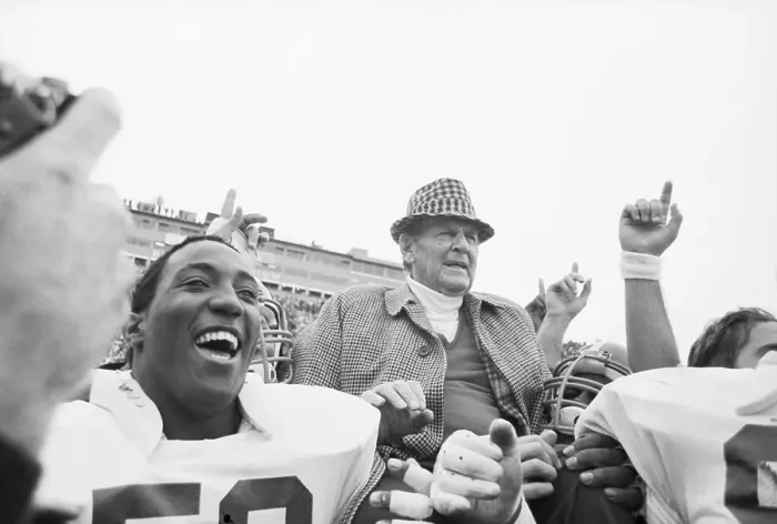 Framed Print : Bear Bryant Watching Football Game Framed Print : Bear Bryant Watching Football Game