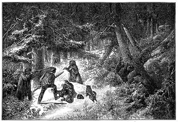Bear-Hunting in the Winter, Alfred Wahlberg