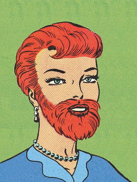 Bearded lady. http: /  / csaimages.com / images / istockprofile / csa_vector_dsp.jpg