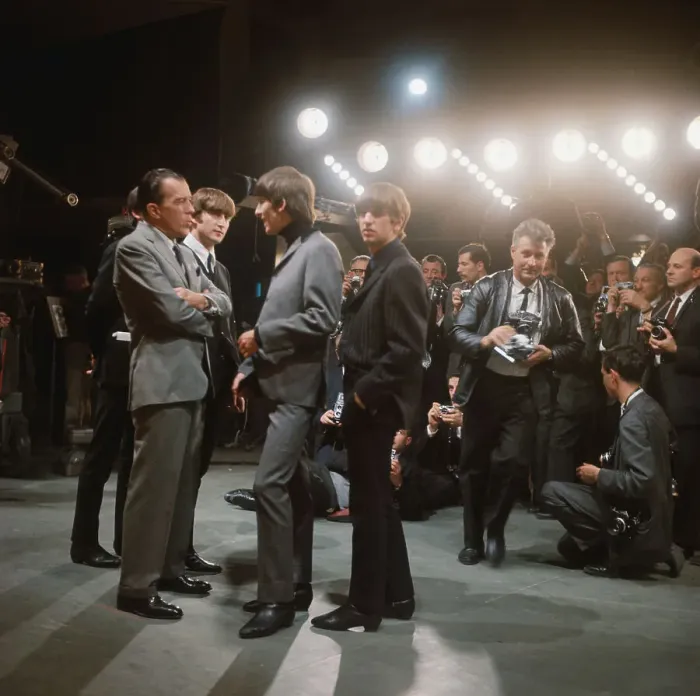 : Beatle Band Members with Ed Sullivan : Beatle Band Members with Ed Sullivan