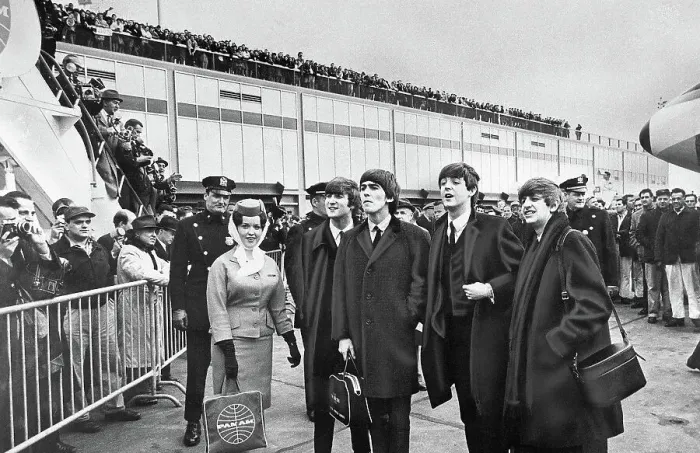 Framed Print : Beatles Arriving at Idlewild Airport Framed Print : Beatles Arriving at Idlewild Airport