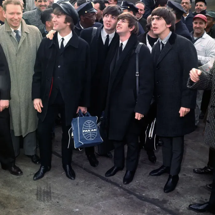 Framed Print : The Beatles Arriving at Idlewild Airport Framed Print : The Beatles Arriving at Idlewild Airport