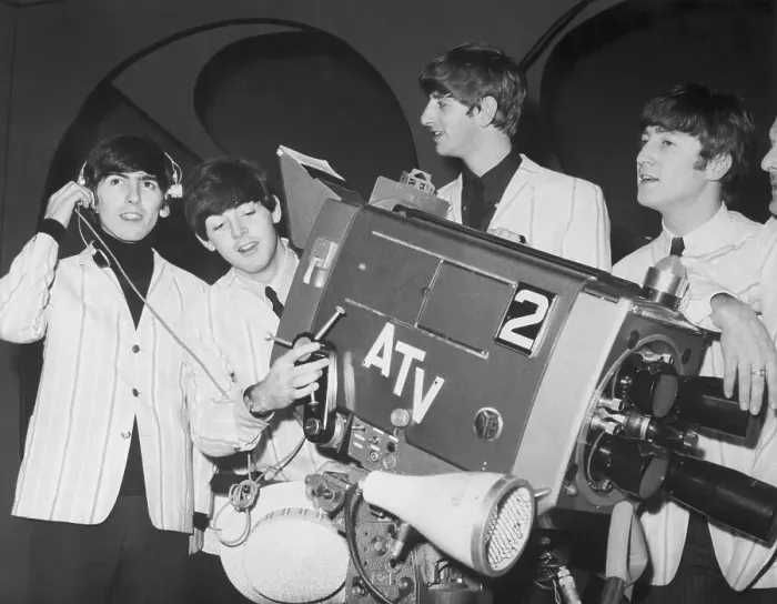 : Beatles Examining Television Camera