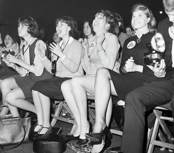 Framed Print : Beatles Fans Cheering at Washington Coliseum Framed Print : Beatles Fans Cheering at Washington Coliseum