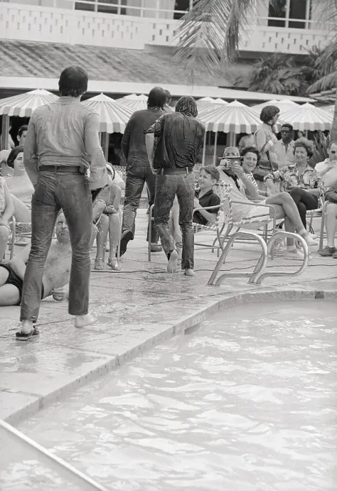 Framed Print : The Beatles During Filming of Help!