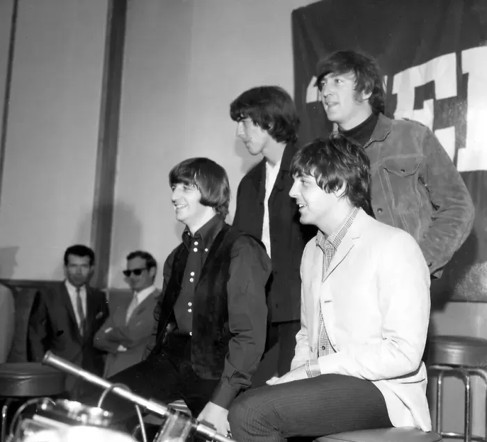 Framed Print : Beatles Help! Press Conference In Los Angeles Framed Print : Beatles Help! Press Conference In Los Angeles