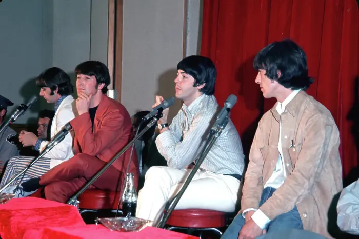 Framed Print : Beatles Help! Press Conference In Los Angeles Framed Print : Beatles Help! Press Conference In Los Angeles