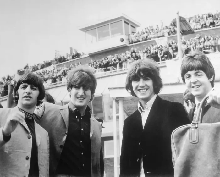 Framed Print : The Beatles at the London Airport Framed Print : The Beatles at the London Airport