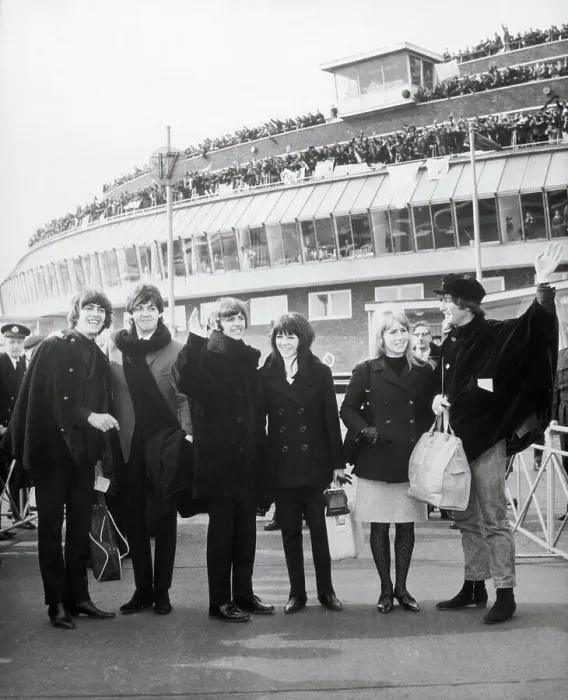Framed Print : The Beatles at the London Airport Framed Print : The Beatles at the London Airport