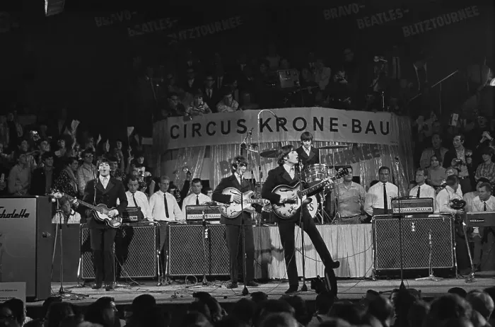 Framed Print : Beatles Performing in Germany Framed Print : Beatles Performing in Germany