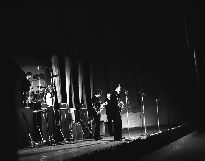 Framed Print : Beatles Performing At The Hollywood Bowl Framed Print : Beatles Performing At The Hollywood Bowl