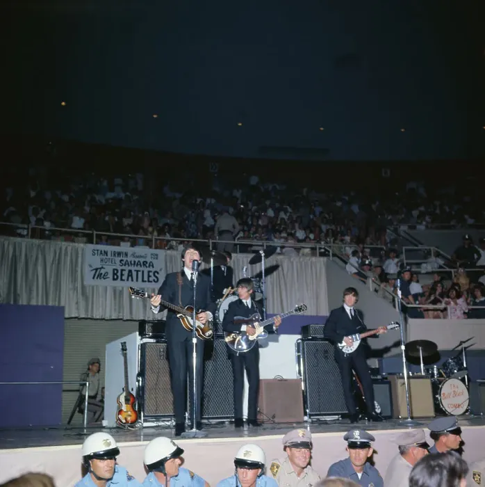 Framed Print : Beatles Performing In Las Vegas
