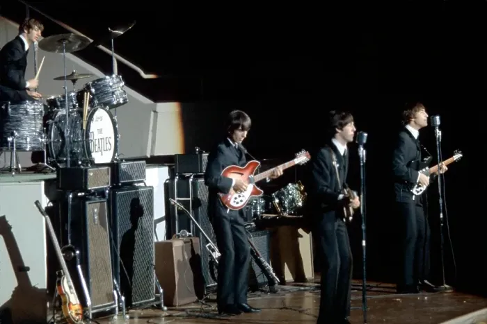 Framed Print : Beatles Performing In Vegas