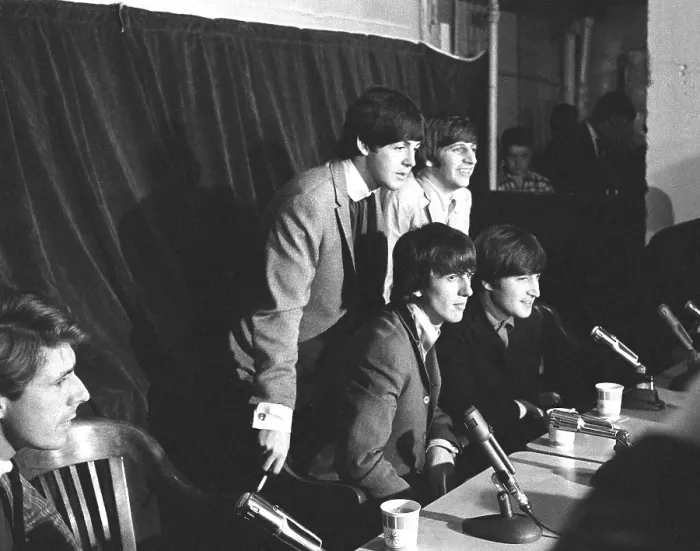 Framed Print : Beatles Press Conference Framed Print : Beatles Press Conference