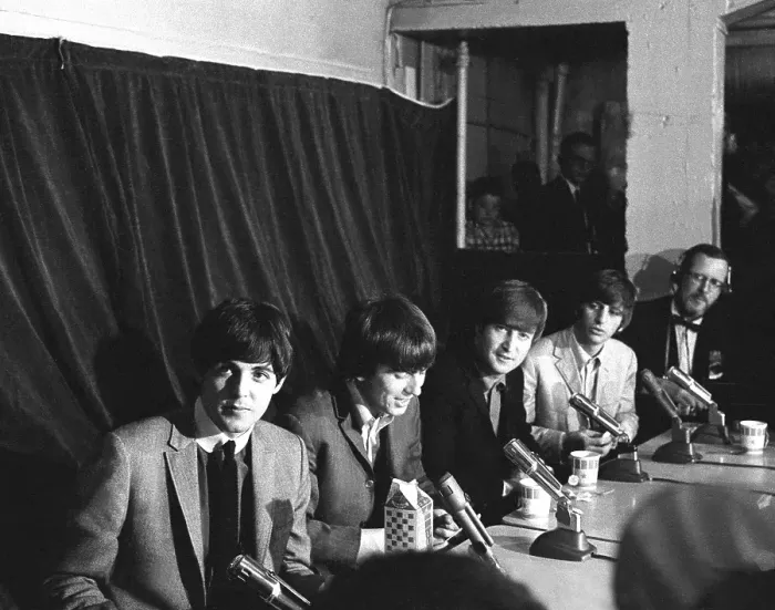 Framed Print : Beatles Press Conference Framed Print : Beatles Press Conference