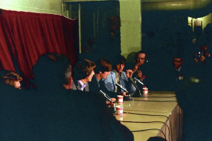 Framed Print : Beatles Press Conference
