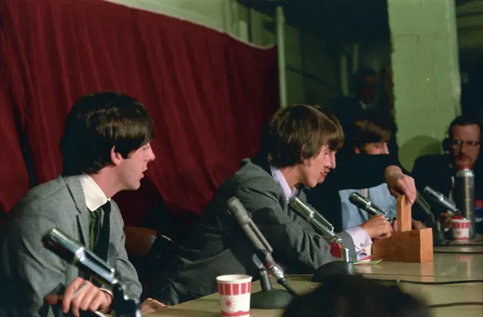 Framed Print : Beatles Press Conference Framed Print : Beatles Press Conference