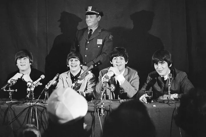 Framed Print : Beatles Press Conference In NY Framed Print : Beatles Press Conference In NY