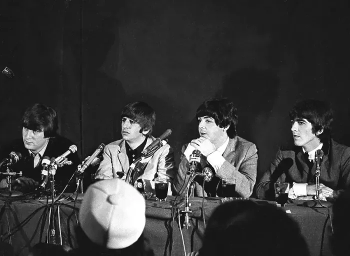Framed Print : Beatles Press Conference In NY Framed Print : Beatles Press Conference In NY
