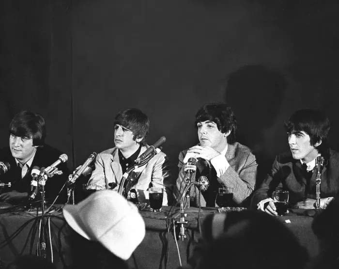 Framed Print : Beatles Press Conference In NY Framed Print : Beatles Press Conference In NY