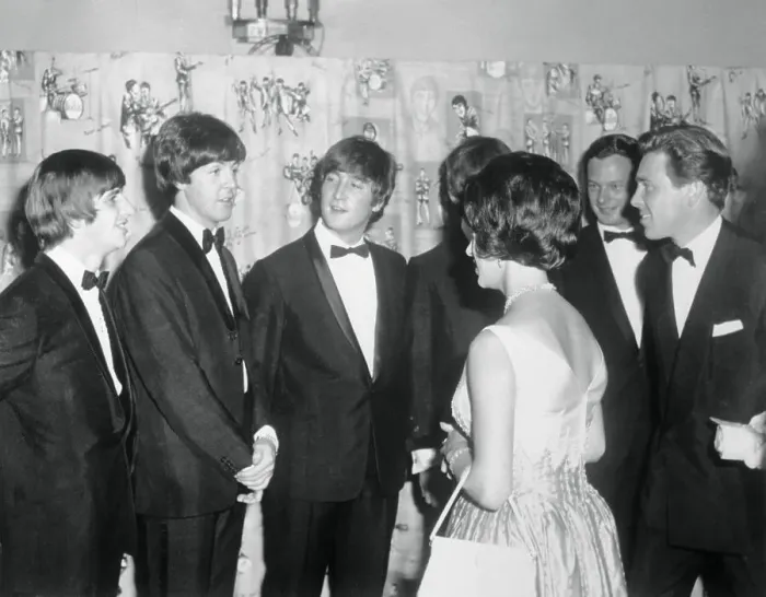 Framed Print : The Beatles with Princess Margaret and Lord Snowdon Framed Print : The Beatles with Princess Margaret and Lord Snowdon