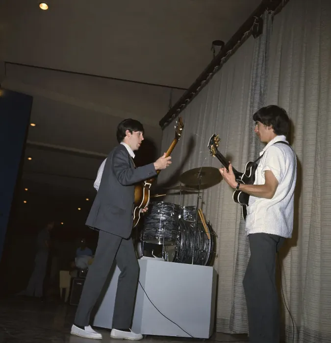 Framed Print : Two Beatles Rehearse Framed Print : Two Beatles Rehearse