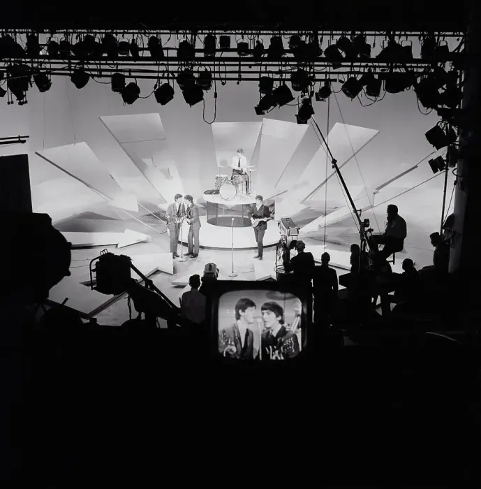 Framed Print : The Beatles Rehearse on Camera Framed Print : The Beatles Rehearse on Camera