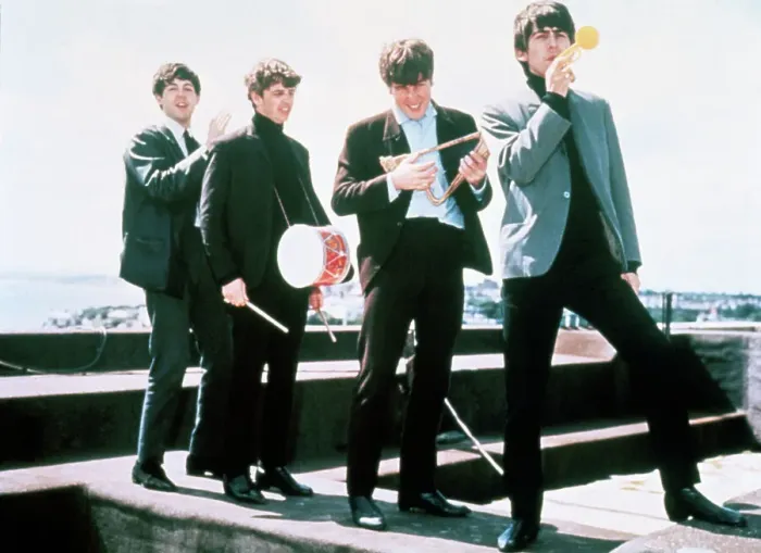 Framed Print : The Beatles Shown on London Roof Framed Print : The Beatles Shown on London Roof