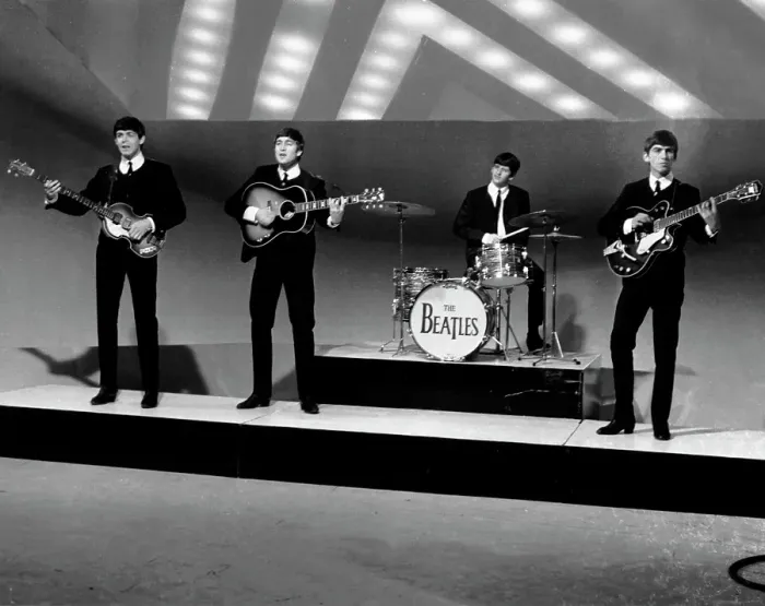 Framed Print : Beatles On A TV Show