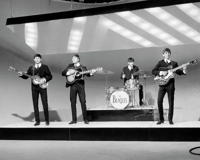 Framed Print : Beatles On A TV Show In London Framed Print : Beatles On A TV Show In London