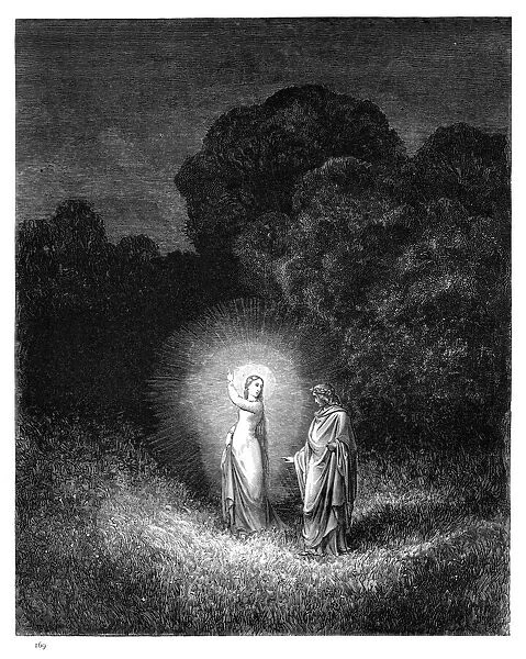 Beatrice and Virgil engraving 1870