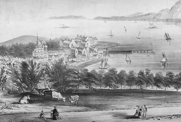 Beaumaris, Anglesey, Wales from the Horse Shoe Walk, circa 1750