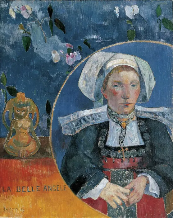 Framed Print : The beautiful Angèle, by Paul Gauguin, 1889, 19th Century, oil on canvas Framed Print : The beautiful Angèle, by Paul Gauguin, 1889, 19th Century, oil on canvas