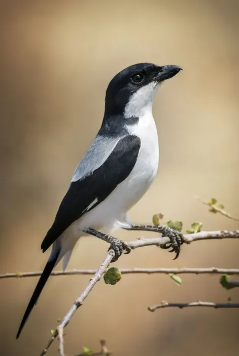Framed Print : Beautiful Close Up of a Taita Fiscal Shrike Bird Against Golden Background at Samburu Framed Print : Beautiful Close Up of a Taita Fiscal Shrike Bird Against Golden Background at Samburu